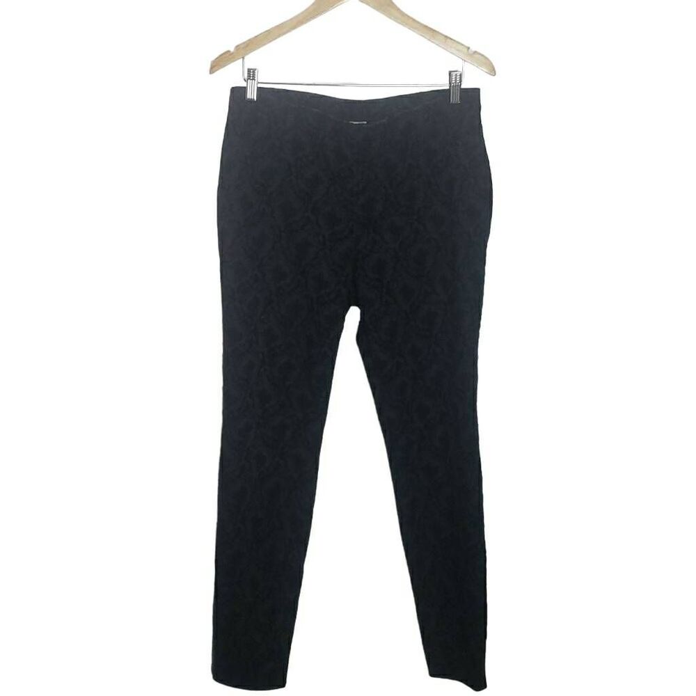 Faded Glory Black Floral Dress Pants 12/14